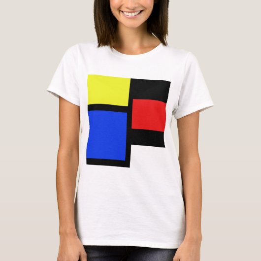 Primaire kleuren Colorblock T-Shirt (Voorkant)