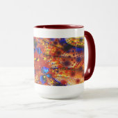Primaire kleuren Cool Abstract Fine Fractal Mok (Voorkant rechts)