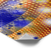 Primaire kleuren Cool Abstract Fine Fractal Poster (Hoek)