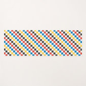 Primaire kleuren dambord met gepersonaliseerde rug yogamat (Voorkant (horizontaal))