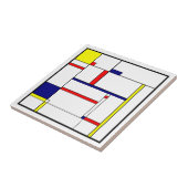 Primaire kleuren en vormen tegeltje (Zijkant)