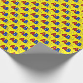 Primaire Kleuren Geel ABC Alfabet Letters Leraar Cadeaupapier (Hoek)