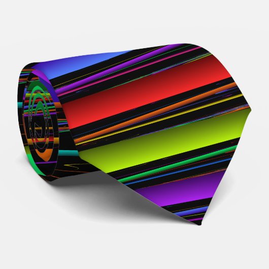 Primaire kleuren gestript stropdas (Opgerold)