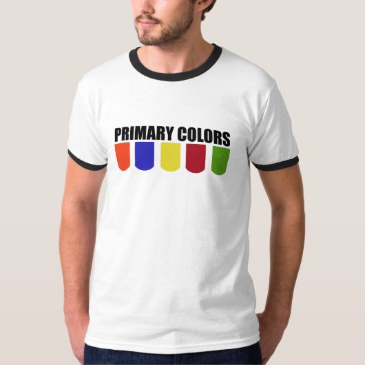 Primaire kleuren (gitaar) t-shirt (Voorkant)