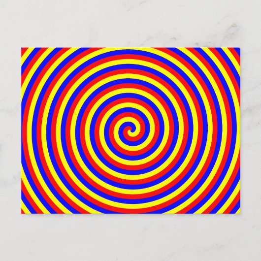 Primaire kleuren. Heldere en kleurrijke spiraal. Briefkaart (Voorkant)