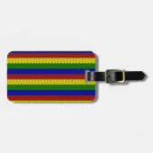 Primaire Kleuren Herringbone Bagagelabel (Voorkant horizontaal)