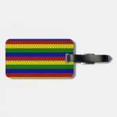Primaire Kleuren Herringbone Bagagelabel (Achterkant horizontaal)