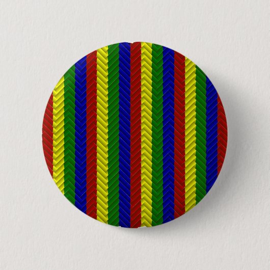 Primaire kleuren Herringbone Ronde Button 5,7 Cm (Voorkant)