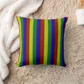 Primaire kleuren Herringbone-Sq Sierkussen (Deken)