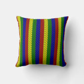 Primaire kleuren Herringbone-Sq Sierkussen (Achterkant)