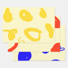 Primaire kleuren instellen Papieren vlakke vellen 