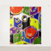 Primaire Kleuren Kunst Wandkleed (Voorkant)