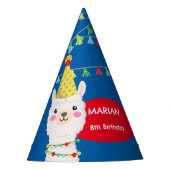 Primaire kleuren lama feesthoedjes (Voorkant)