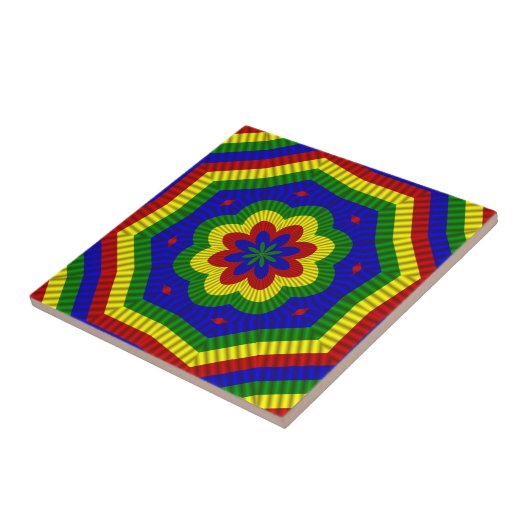 Primaire kleuren met rolventilator 1 tegeltje (Zijkant)