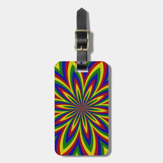 Primaire kleuren met rolventilator 2 bagagelabel (Voorkant verticaal)