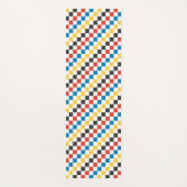 Primaire kleuren met zwart-wit toetsenbord yogamat (Voorkant)