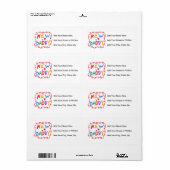 Primaire kleuren Nieuwe Papa-cadeaus Etiket (Full Sheet)