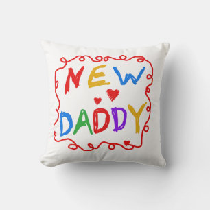 Primaire kleuren Nieuwe Papa-cadeaus Kussen