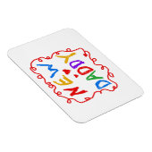 Primaire kleuren Nieuwe Papa-cadeaus Magneet (Rechterzijde)