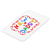 Primaire kleuren Nieuwe Papa-cadeaus Magneet (Linkerzijde)