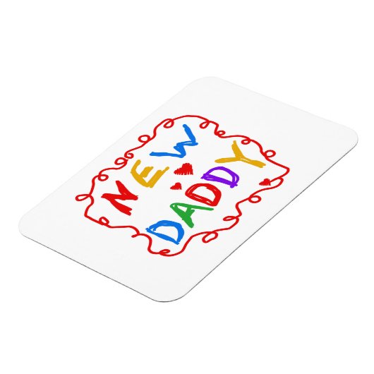 Primaire kleuren Nieuwe Papa-cadeaus Magneet (Linkerzijde)