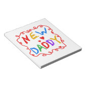 Primaire kleuren Nieuwe Papa-cadeaus Notitieblok (Schuin)