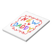 Primaire kleuren Nieuwe Papa-cadeaus Notitieblok (Linkerzijde)