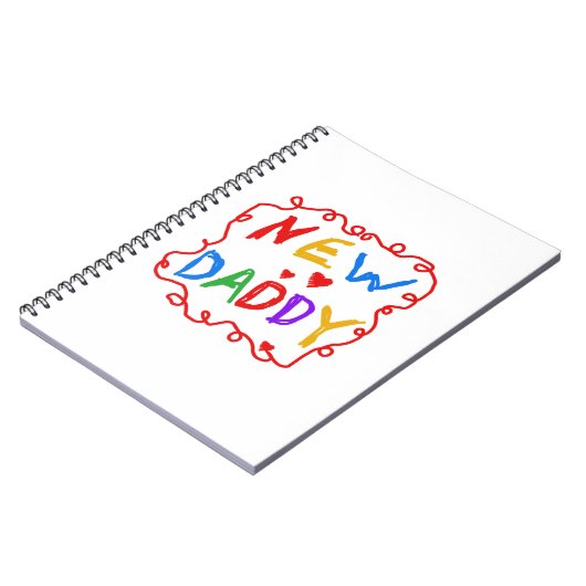 Primaire kleuren Nieuwe Papa-cadeaus Notitieboek (Linkerzijde)