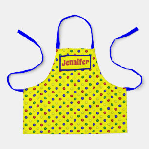 Primaire kleuren-Polka Dots- Schort