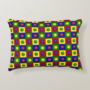 Primaire kleuren Polkadots Squared-ACCENT PILLOW Decoratief Kussen