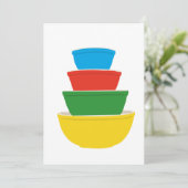 Primaire kleuren  Pyrex Notecard Bedankkaart (Staand voorkant)