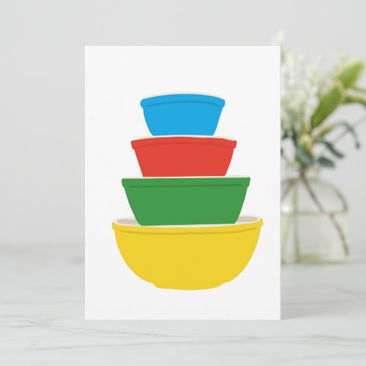 Primaire kleuren  Pyrex Notecard Bedankkaart (Staand voorkant)