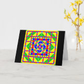 Primaire Kleuren Rangoli 2 Kaart Diwali (Gele Bloem)