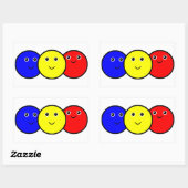 Primaire Kleuren Rechthoekige Sticker (Vel)