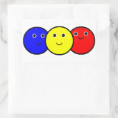 Primaire Kleuren Rechthoekige Sticker (Tas)