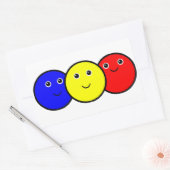 Primaire Kleuren Rechthoekige Sticker (Envelop)