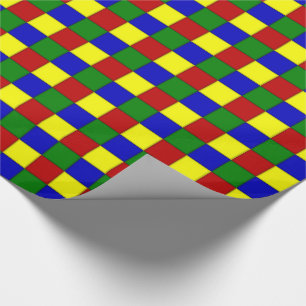 Primaire kleuren, schuine vierkant-GIFT WRAPPERPAP Cadeaupapier