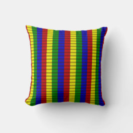 Primaire kleuren: Sierkussen met rolband 2-vierkan