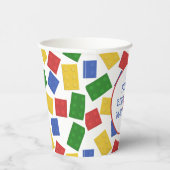 Primaire kleuren Speelgoed Building Bricks Verjaar Papieren Bekers (Rechts)