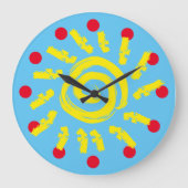 Primaire kleuren Sun Clock Grote Klok (Voorkant)