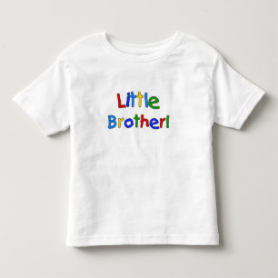 Primaire kleuren tekst Little Brother Kinder Shirts