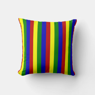 Primaire kleuren Thin Stripes-Sq-Sierkussen Kussen