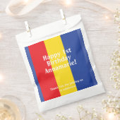 Primaire kleuren verjaardagsfeest bedankzakje (Geknipt)