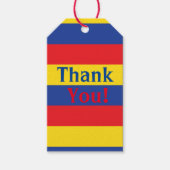 Primaire kleuren verjaardagsfeest cadeaulabel (Voorkant)