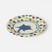 Primaire kleuren voor gepersonaliseerde vliegende  papieren bordje (Gekanteld)