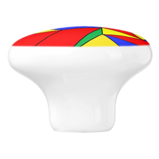 Primaire kleuren "vouwen" keramische knop (Zijkant)