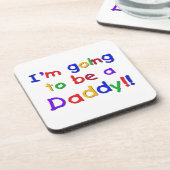 Primaire kleuren worden papa cadeaus bier onderzetter (Linkerzijde)