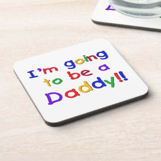 Primaire kleuren worden papa cadeaus bier onderzetter (Linkerzijde)