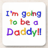 Primaire kleuren worden papa cadeaus bier onderzetter (Voorkant)