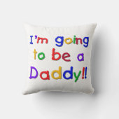 Primaire kleuren worden papa cadeaus kussen (Achterkant)